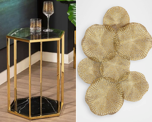 Black and Gold African Luxury Living Room Aesthetic cover photo collage