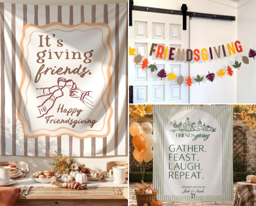 Fun Friendsgiving Banners for the Perfect Fall Party 🍂 cover photo collage