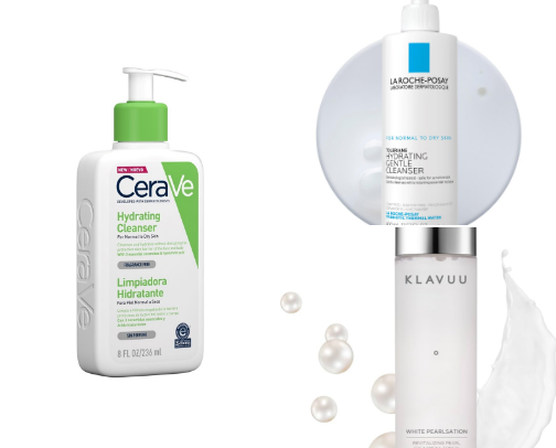Dry skin care and products cover photo collage