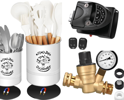 Helpful RV Camper items cover photo collage