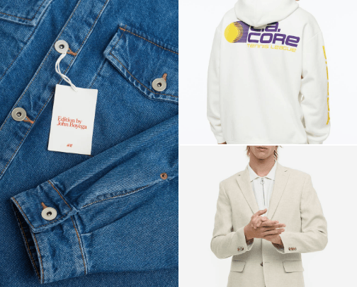 Men's H&M cover photo collage