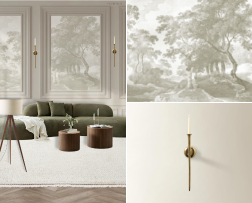Create Soft Neutral Living Room cover photo collage