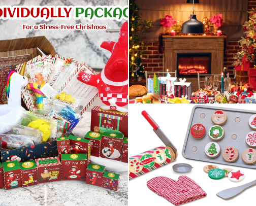 Kids Christmas magic cover photo collage