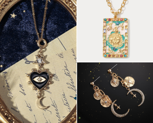 favourite astrology jewellery from Selenichast cover photo collage