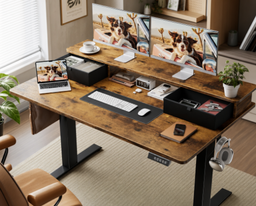 Desk Job: Standing Desks, Converters & the Whole Setup 🖥️✨ cover photo collage