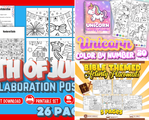Kids Printable Activities (Screen free) cover photo collage
