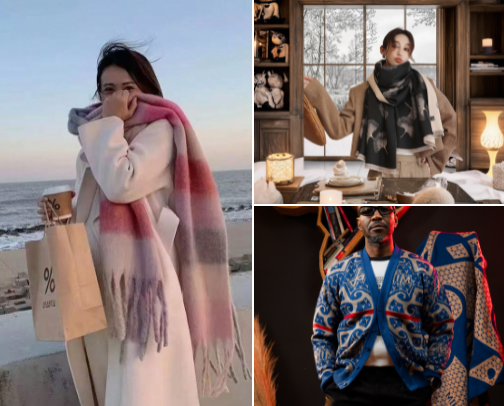 What's winter without a shawl...? cover photo collage