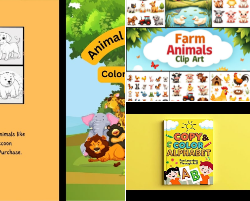 Best-Printable Products for Kids & Adults. cover photo collage