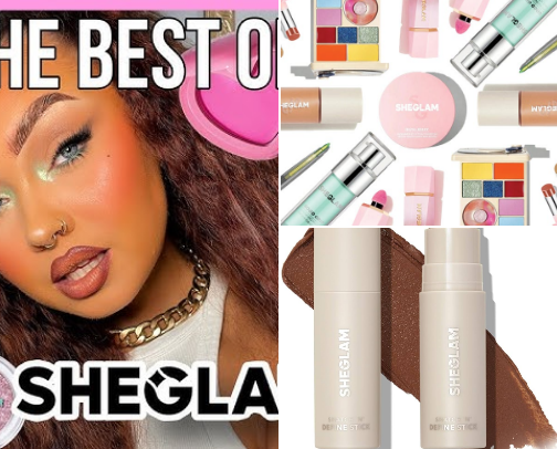 Sheglam must haves, To glam to give a dam. cover photo collage