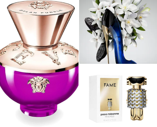 Women's perfumes cover photo collage