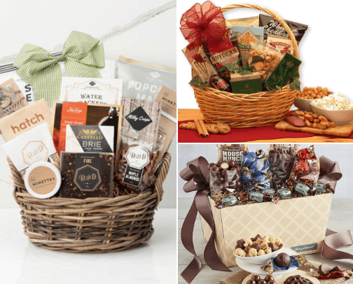 Gift baskets cover photo collage