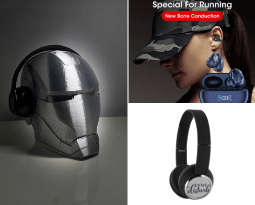 Headphones cover photo collage