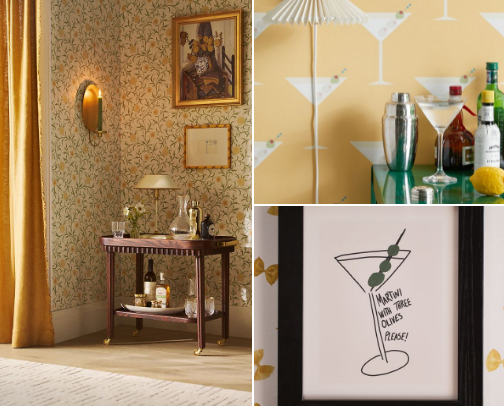 Home Decor for the Home Bartender cover photo collage