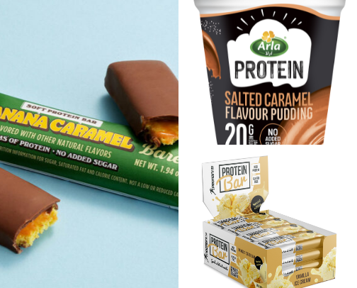 Some protein products I use and like it cover photo collage