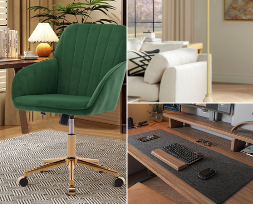 Neo Deco Desk Setup Essentials cover photo collage