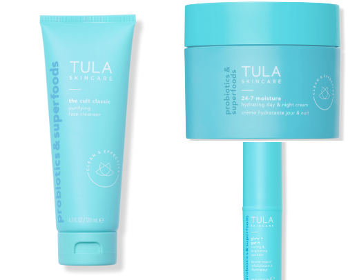 My Holy Grail TULA Skincare Routine for Long Screen-Time Days cover photo collage