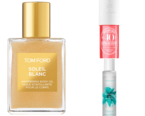 Body spray for woman cover photo collage