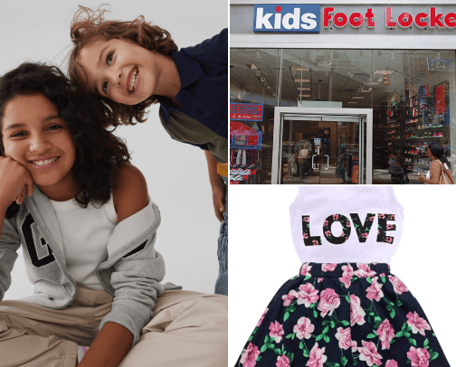 Kids clothes & shoes cover photo collage