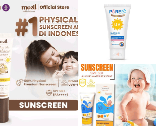 Baby skincare cover photo collage