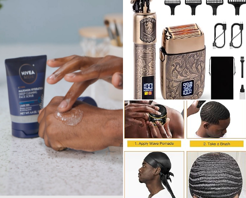 Grooming Essentials Every Men Needs cover photo collage