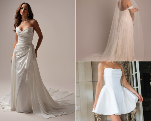 If I planned T+T's Big Day: bridal looks, honeymoon, guest fits & gifts cover photo collage