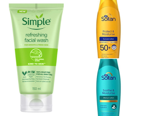 My go-to skincare cover photo collage