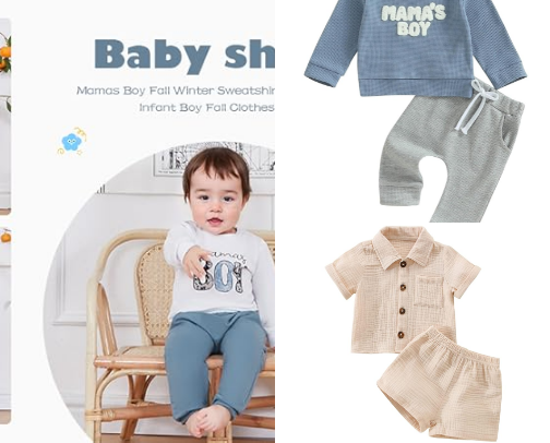 Baby boy trendy outfits 👶🏻🩵🩵 cover photo collage