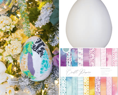 Make These Easy DIY Paper Mache Easter Eggs cover photo collage