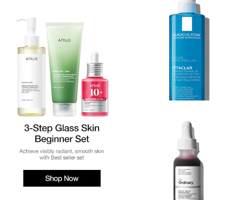 Glowy skincare cover photo collage