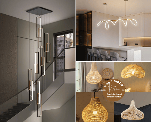 Hanging Lamp for Home Decor Essentials ✨ | Lampu Gantung Aesthetic cover photo collage