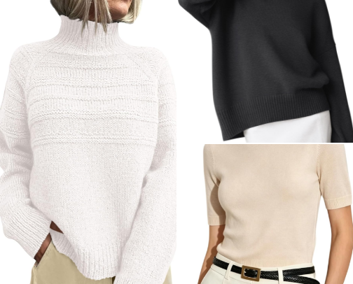 Chic Neutrals: Sweaters & Satin cover photo collage