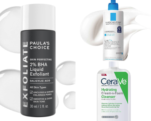 My go to skincare products cover photo collage