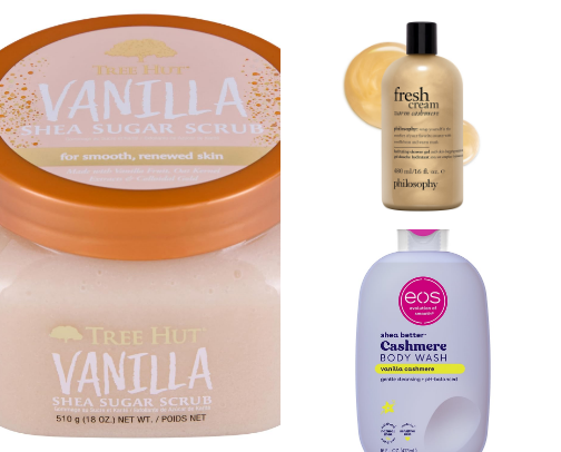 Vanilla-Scented Shower & Body Products ✨ cover photo collage