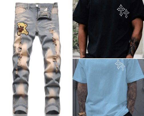 Men clothing cover photo collage