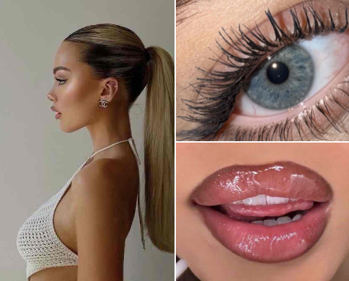Slick back blonde girl make up👱‍♀️💕 cover photo collage