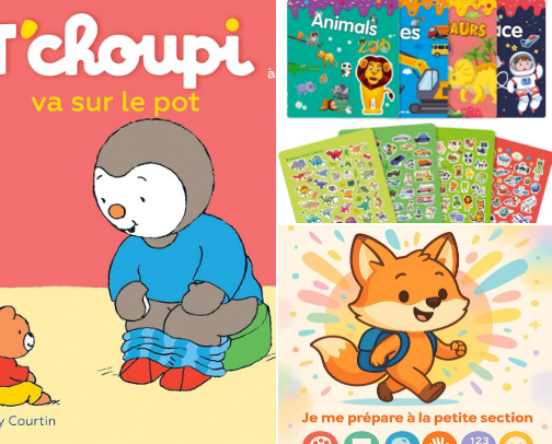 LIVRES D’ACTIVITÉS ET D’APPRENTISSAGE 0-3ans cover photo collage