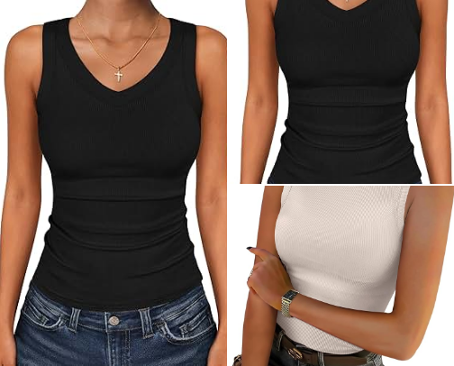 Ribbed Tanks That Work for Almost Every Summer Outfit cover photo collage