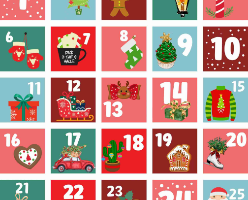 Countdown to Christmas with Books! cover photo collage
