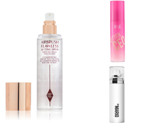 Setting spray cover photo collage