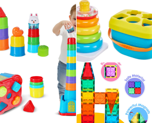 Baby developmental play toys 10 months and up cover photo collage