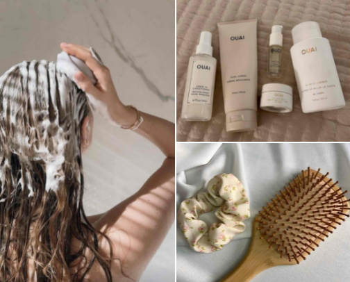 Hair care🎀 cover photo collage