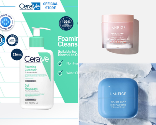 Holygrail Skincare for Dry to Combination Skin 💦 cover photo collage