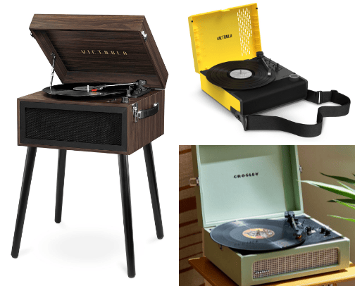 Turntables, Record Players cover photo collage