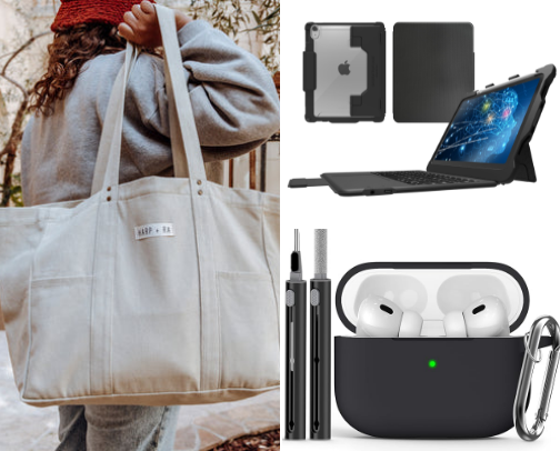 Tech products & Bags Sleeve 🛍️ cover photo collage