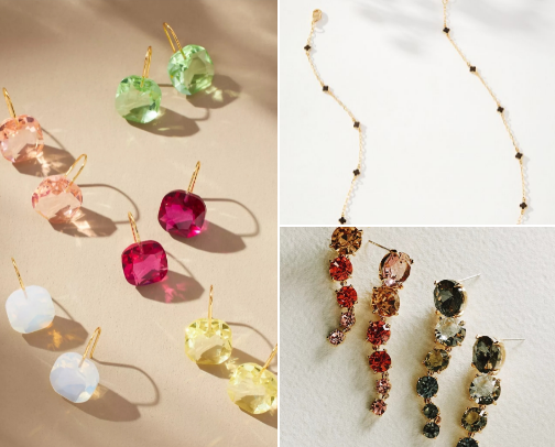 Antropologie jewelry cover photo collage