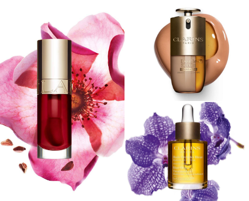 An overconsumer's Clarins Must Haves! cover photo collage