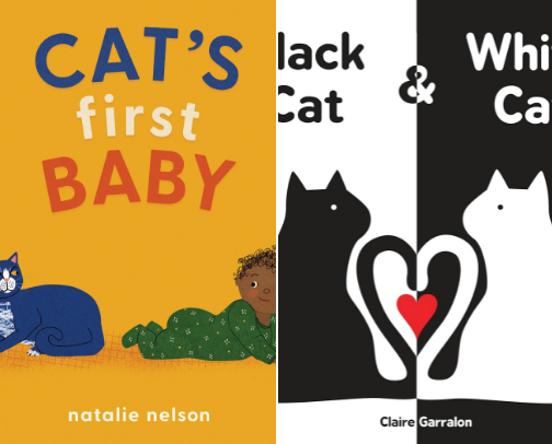 Board Books about Cats for Kids cover photo collage
