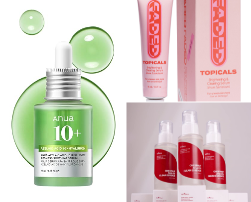 Products that help with hyperpigmentation! cover photo collage