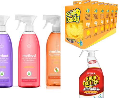 Cleaning items that are a staple cover photo collage
