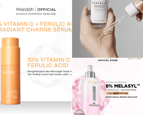 Rekomendasi Brightening Serum cover photo collage